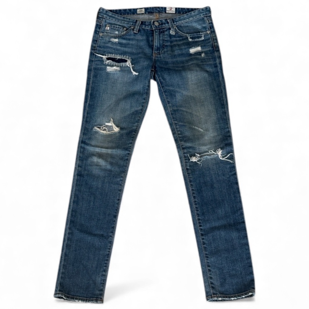 AG Adriano Goldschmied Jeans 26 THE STILT CIGARETTE LEG Distressed DENIM
